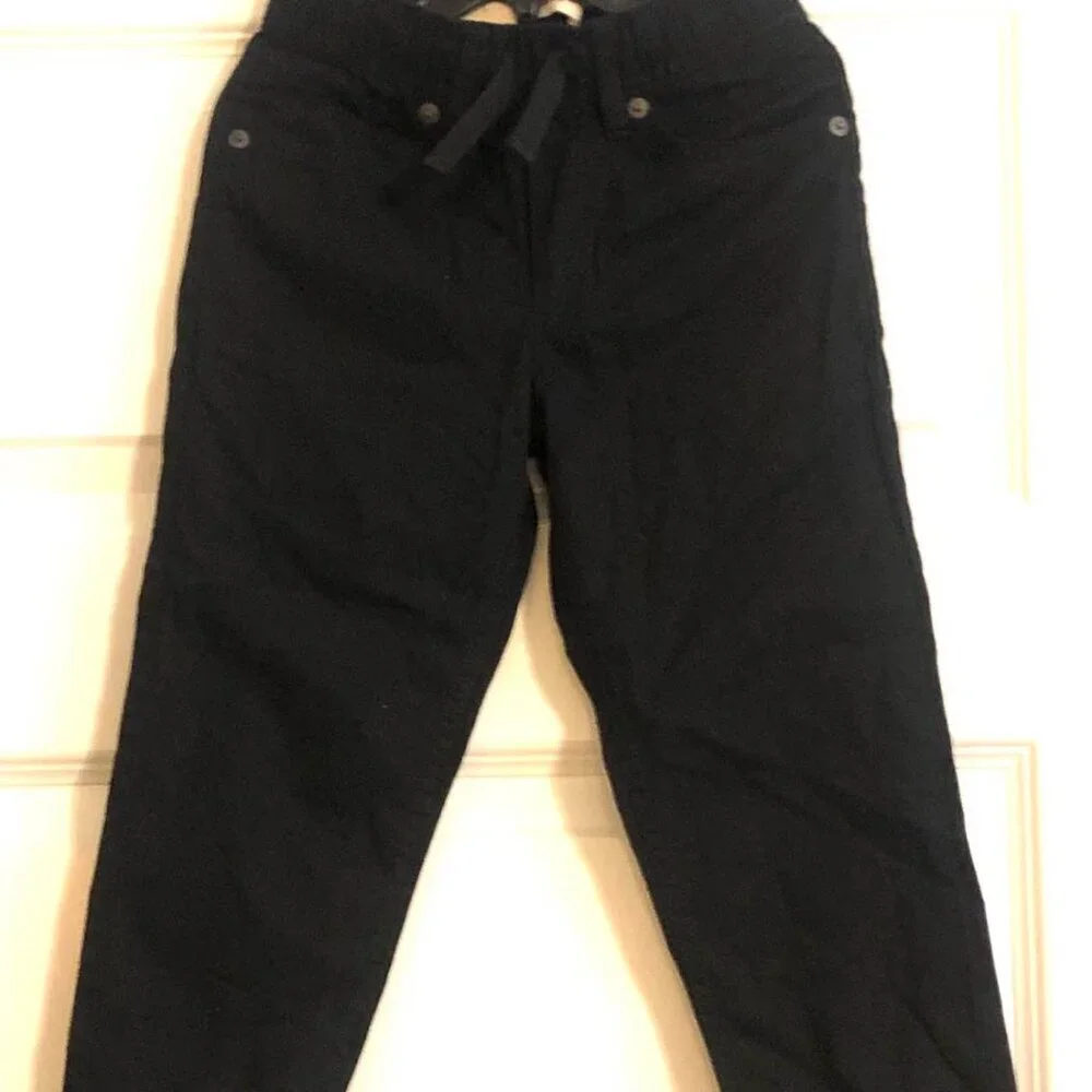 NWT LEVI'S Boys Twill Chino Jogger Pants 5 Pocket 100% Cotton Black 6